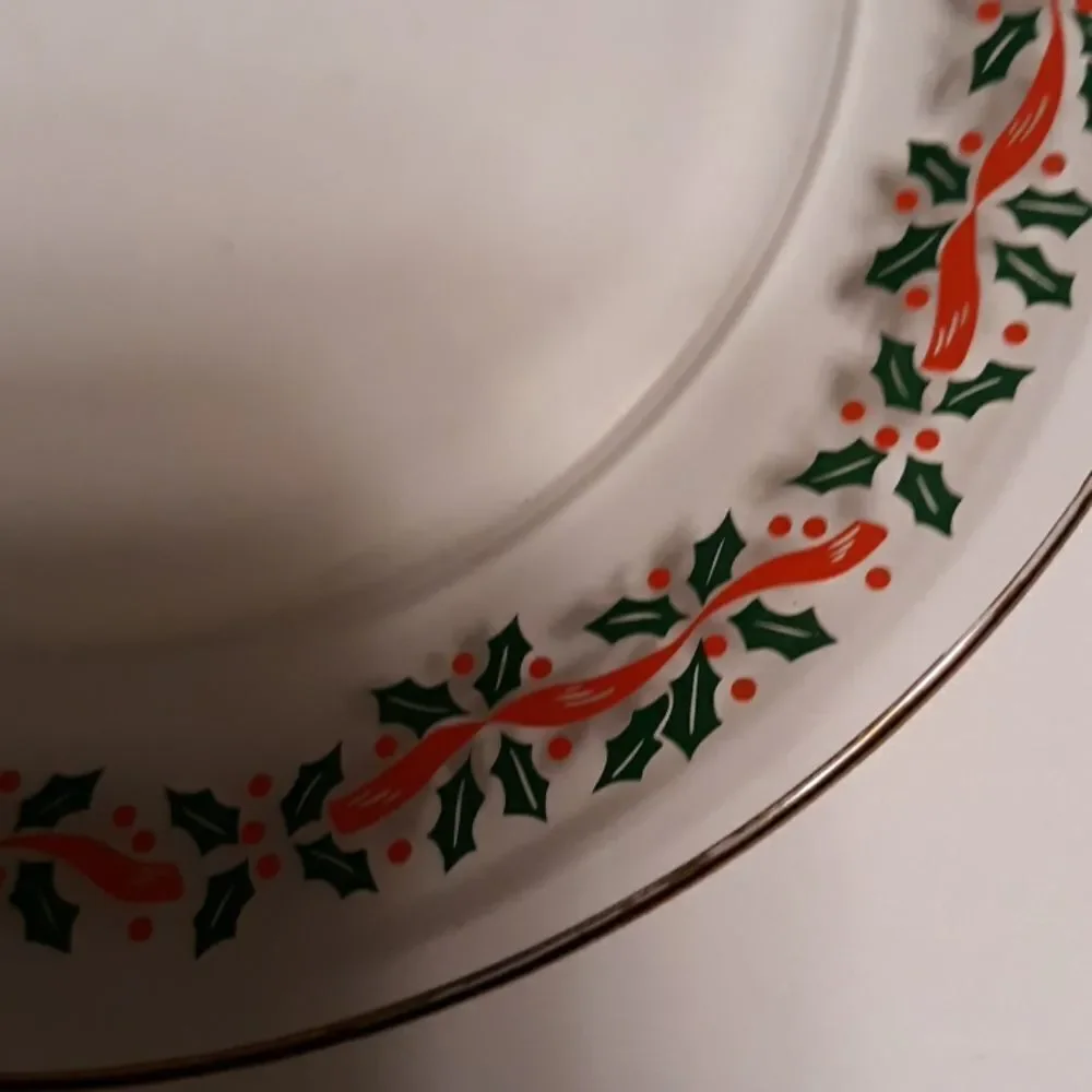 Holly Plate and Candles